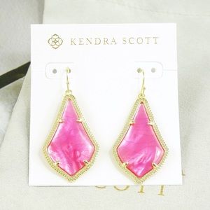 Kendra Scott Alex Earrings pink Azalea Gold